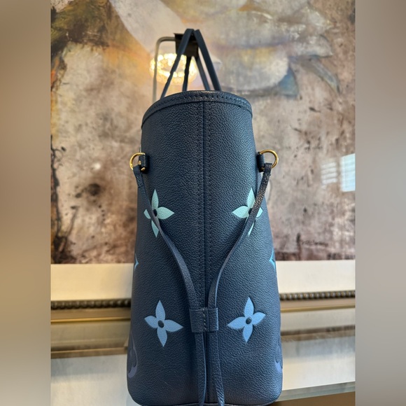 Louis Vuitton Neverfull MM Giant Monogram Empriente Leather Handbag Degrade Bleu - Picture 10 of 16